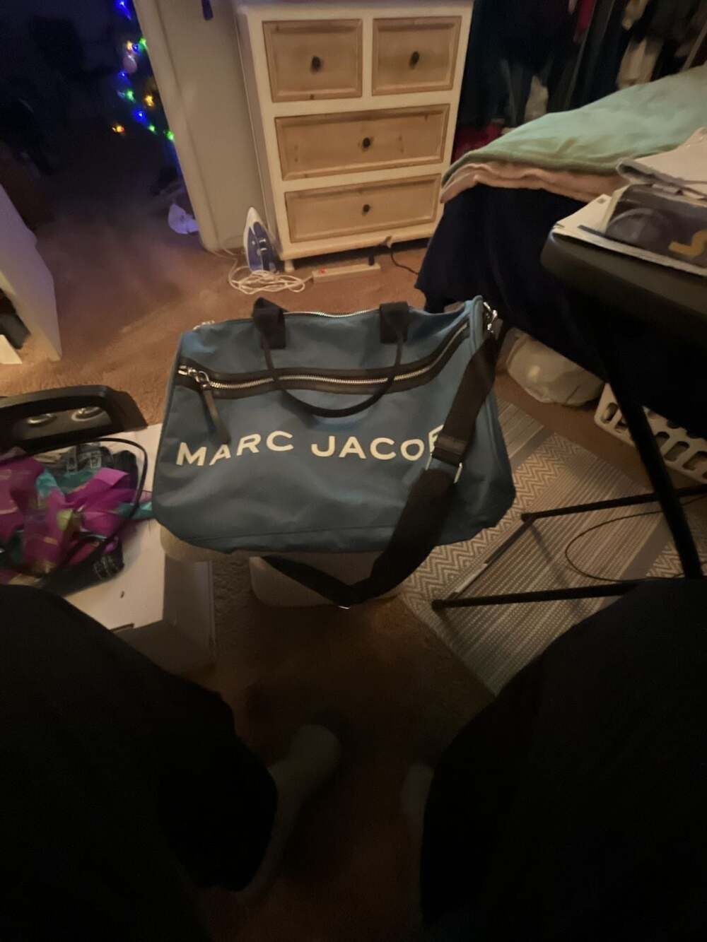 Marc Jacobs The Dufer Duffel Bag Blue Nylon